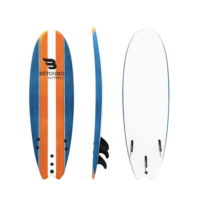 5′9 Soft-top surfboard (fish tail)