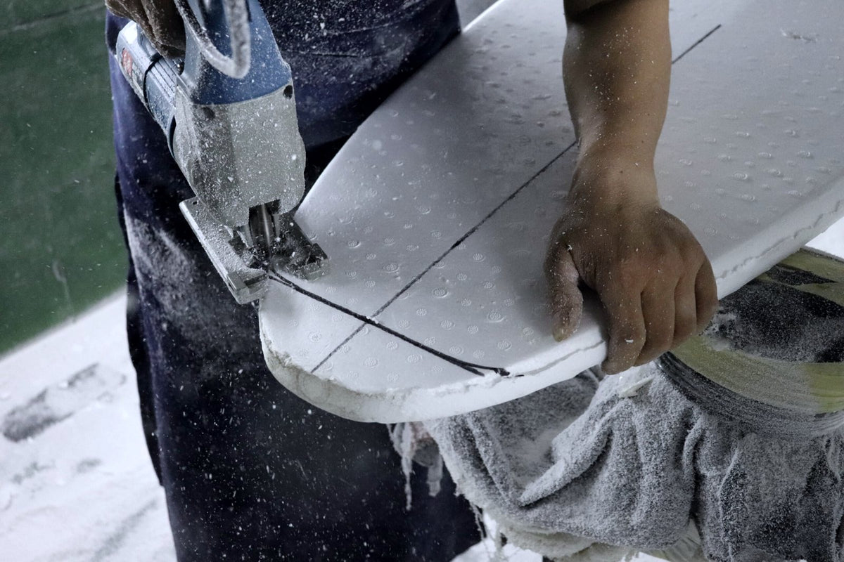 Shaping a foam board blank