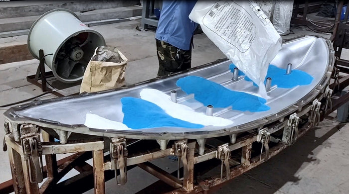 Pouring material